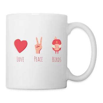 Vögel - Tasse - Weiß - Rechts