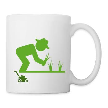 Leave me a Lawn - Tasse - Weiß - Rechts