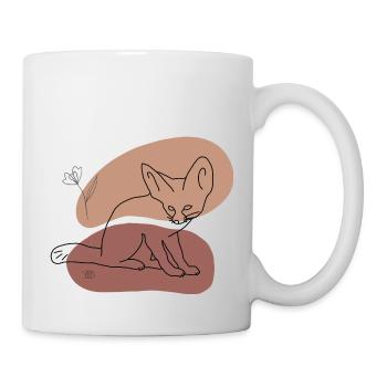 "Fennek", Boho Line Art Design, Series "Desert" - Mug - white - Right