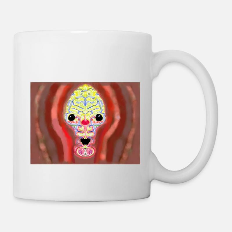 Crazy skull - Mug - white
