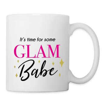 It‘ time for some glam babe - Makeup Spruch - Tasse - Weiß - Rechts