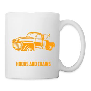 Les crochets et les chaînes m’excitent Conducteur de dépanneuse Trucki - Mug blanc - blanc - Droite