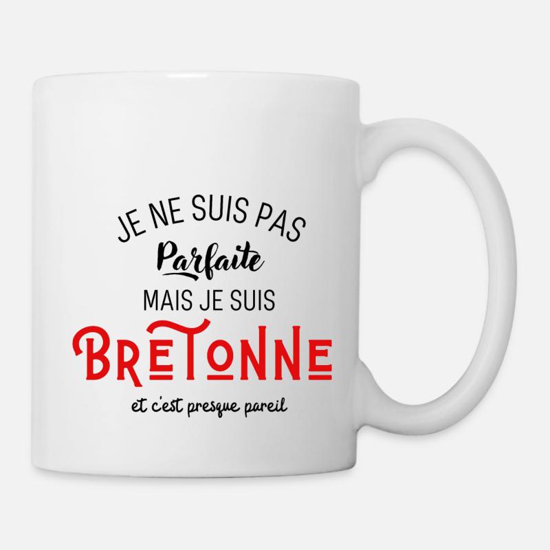 Pas parfaite mais bretonnne - Mug blanc - blanc