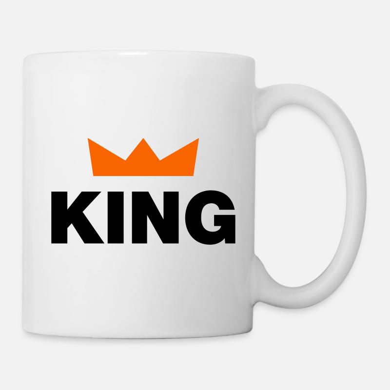 King with crown / 2 colors - Mug - white