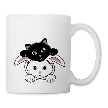 Lapin et démon - Mug blanc - blanc - Droite