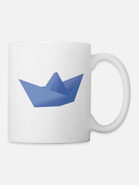 Origami Ship - Tasse - Weiß