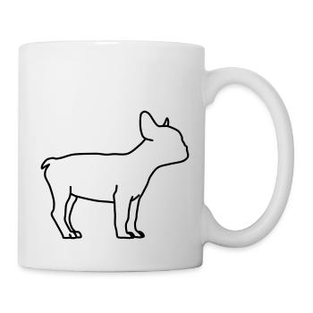 English bulldog lineart 1 - Tasse - Weiß - Rechts
