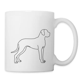 Grand Danois Lineart 1 - Mug blanc - blanc - Droite