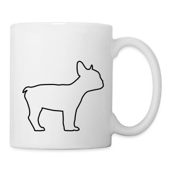 Contours du bouledogue anglais 1 - Mug blanc - blanc - Droite
