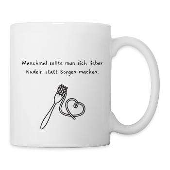 Manchmal sollte man sich lieber Nudeln... - Tasse - Weiß - Rechts