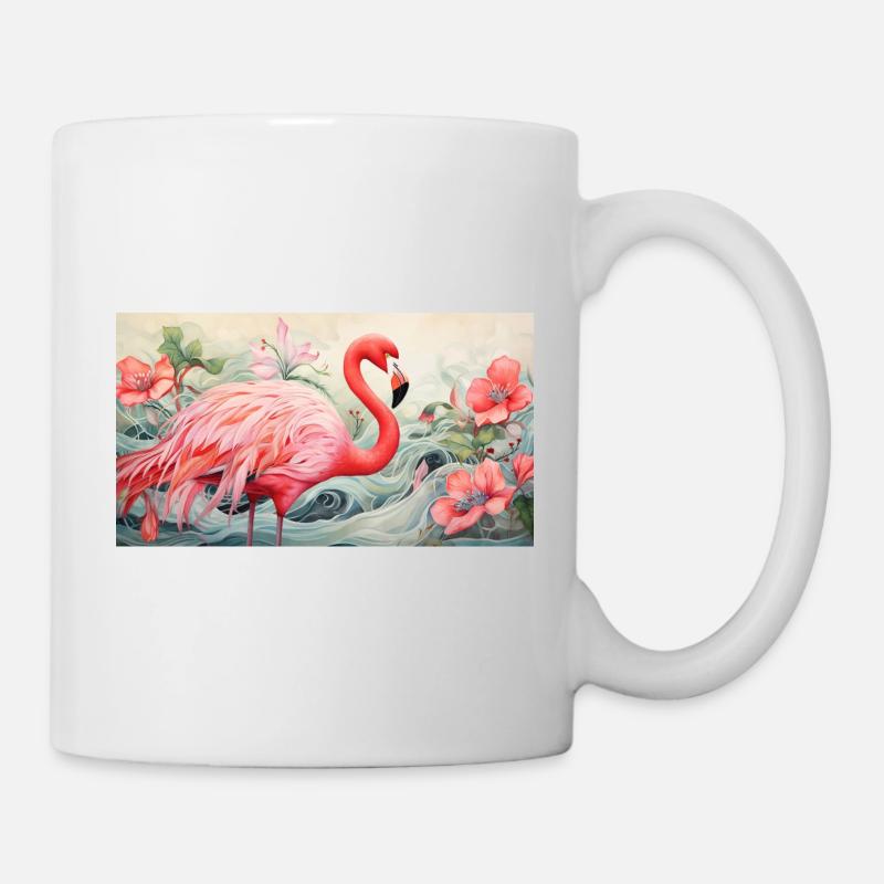 Flamingo (n5) - Japanese - Mug - white