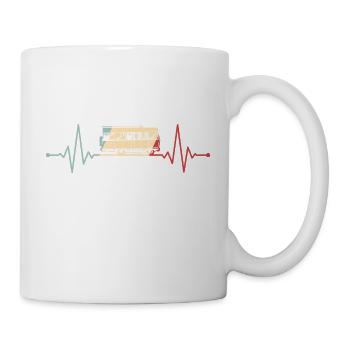 Camper Motorhome Trekking Retro Frequency Pulse - Mug - white - Right