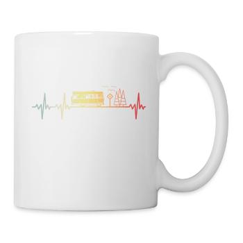 Camper Trekking Motorhome Frequency Pulse Retro - Mug - white - Right