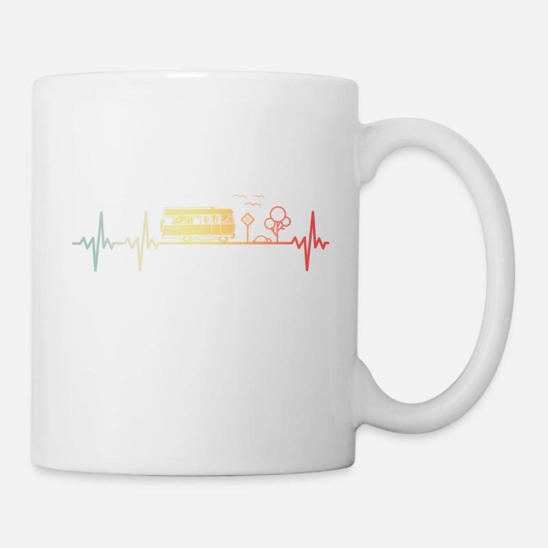 Camper Trekking Wohnmobil Frequenz Retro - Tasse - Weiß