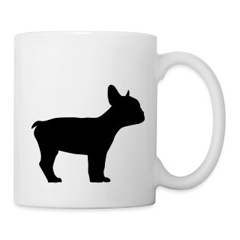 english bulldog schattenriss 1 - Tasse - Weiß - Rechts
