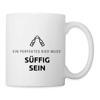 Ein perfektes Bier muss süffig sein - Party/JGA - Tasse - Weiß - Rechts