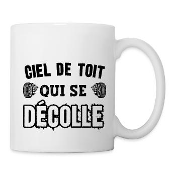 ciel de toit qui se décolle - Mug blanc - blanc - Droite