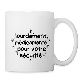 lourdement médicamenté - Mug blanc - blanc - Droite