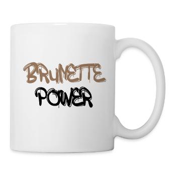 cool t-shirt design for brunettes - Mug - white - Right