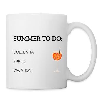 summer to do: dolce vita, vacatio... - Sommer - Tasse - Weiß - Rechts