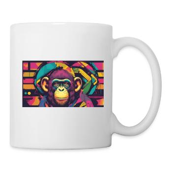 Pop Art Chimpanzee - Mug - white - Right