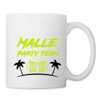 malle party team - Tasse - Weiß - Rechts