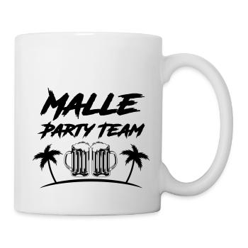 malle party team - Tasse - Weiß - Rechts