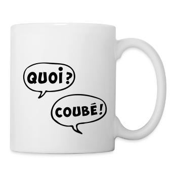 QUOI COUBEH quoicoubeh citation drôle - Mug blanc - blanc - Droite