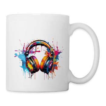 Headphones Graffiti Style - Mug - white - Right