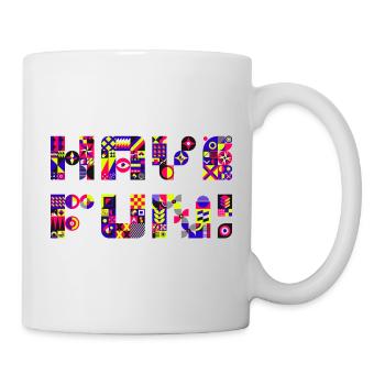Have Fun (Text, Geometric Pattern, Colorful) - Mug - white - Right
