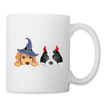 Golden Retriever und Bernhardinerwelpen - Tasse - Weiß - Rechts