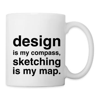 Designer Designerin Design 003 - Tasse - Weiß - Rechts