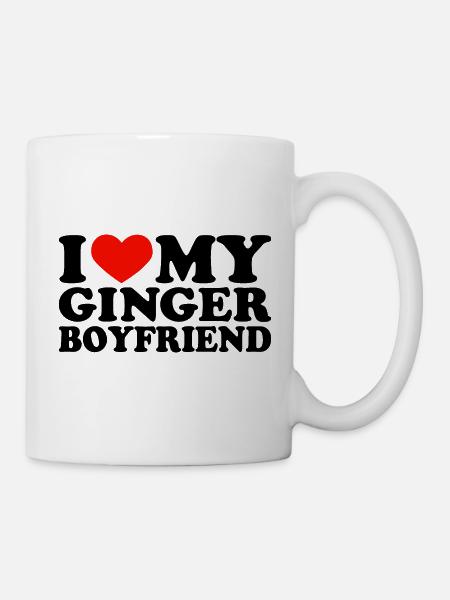 I Love My Ginger Boyfriend I Heart My Redhead BF - Tasse - Weiß