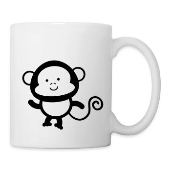 monkey - Tasse - Weiß - Rechts