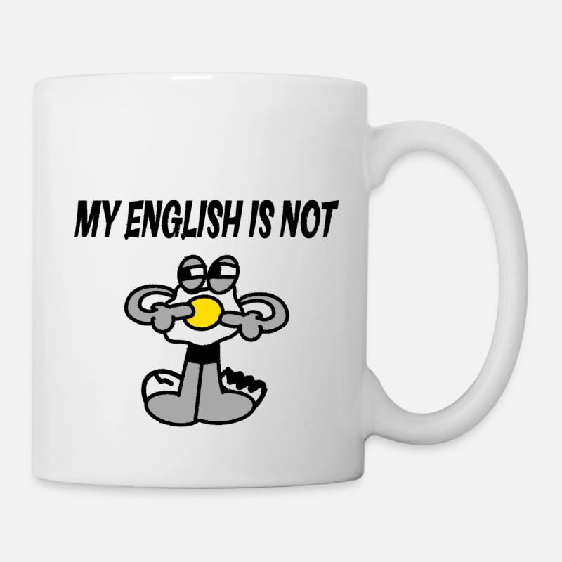 Mon anglais n’est pas le jaune de l’œuf - Mug blanc - blanc