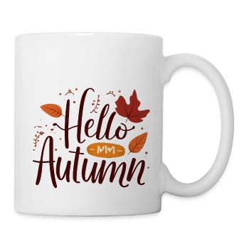 Hello Autumn Autumn Leaves - Mug - white - Right