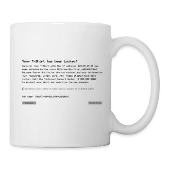 Virus Error Computer Shirt Funny Quote - Mug - white - Right
