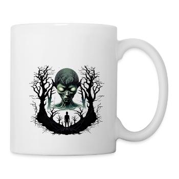 Step Into A Moonlit Forest Enigma In Sinister Glow - Mug blanc - blanc - Droite