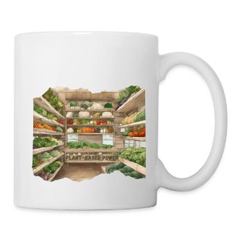 Gemüseständer im Anime-Stil pflanzliche Kraft - Tasse - Weiß - Rechts