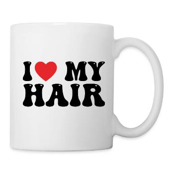 I Love My Hair - J'aime Mes Cheveux - Mug - white - Right