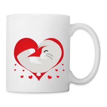 Animal love heart - Mug - white - Right