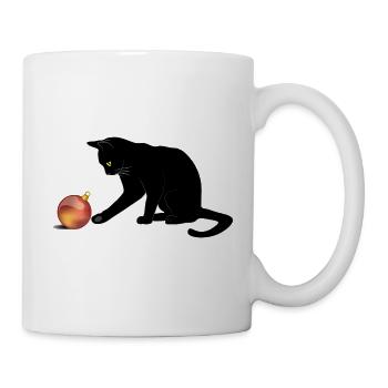 Meowy Weihnachtskatzenliebhaber - Tasse - Weiß - Rechts