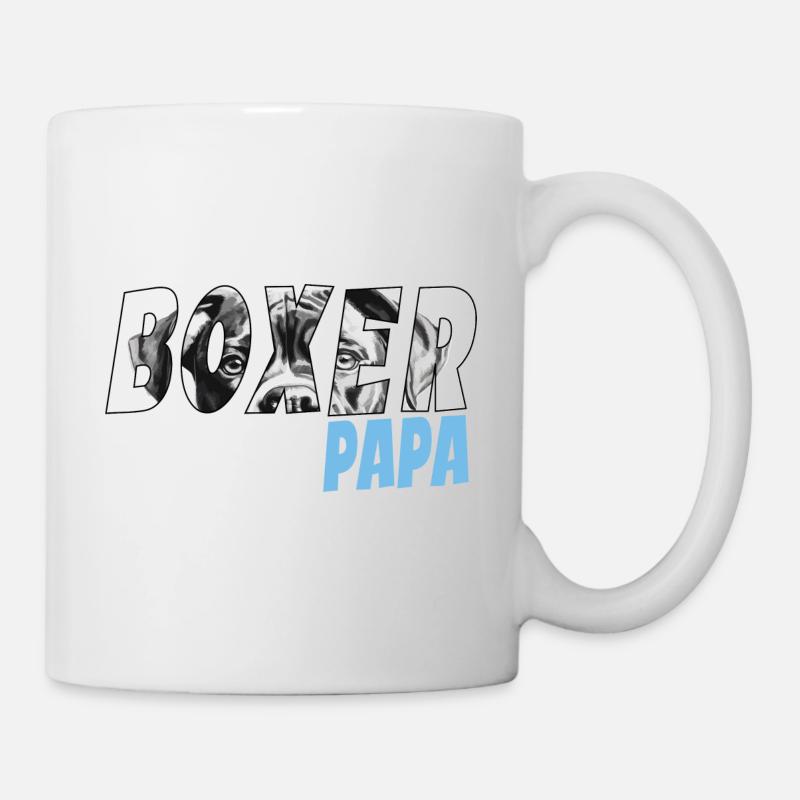Boxer Papa - Boxer Dad Design allemand - Mug blanc - blanc