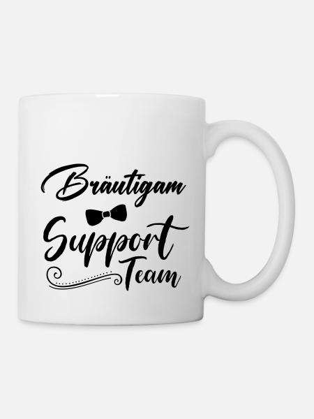 bräutigam support team - Tasse - Weiß