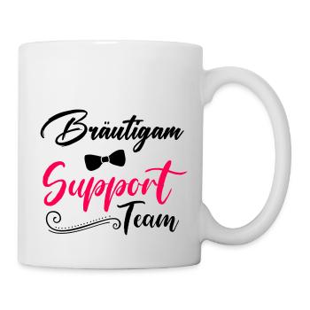 bräutigam support team - Tasse - Weiß - Rechts