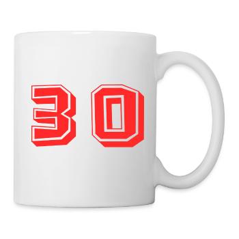 30. 30 ANS. 30e ANNIVERSAIRE. ANNIVERSAIRE 30 ANS. - Mug blanc - blanc - Droite