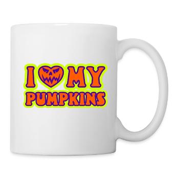 I Love My Pumpkins Women - Mug - white - Right