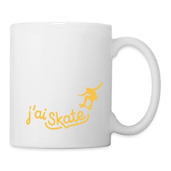 J'peux pas j'ai skate - Mug blanc - blanc - Droite