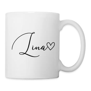 Lina Name Vorname Mädchen - Tasse - Weiß - Rechts