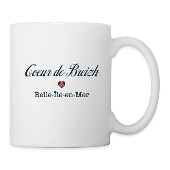 Heart of Breizh, beautiful island in the blue sea - Mug - white - Right